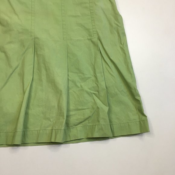 VANESSA BRUNO Athe France Green/Lime Pleated Detailing A Line Skirt - Picture 5 of 8